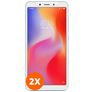 Mobigear Xiaomi Redmi 6A Verre trempé Protection d'écran - Compatible Coque (Lot de 2)