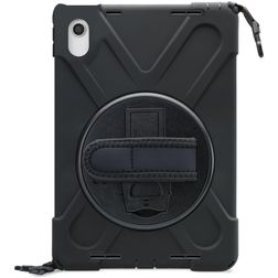 Xccess Survivor All-round iPad Pro 11 pouces (2022) Plastique rigide / Silicone Coque arrière + Bandoulière + Support - Noir