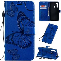 Mobigear Butterfly Housse Xiaomi Redmi Note 8T Etui Porte-Monnaie - Bleu