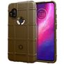 Mobigear Rugged Shield Coque Motorola One Hyper Coque arrière en TPU Souple Anti-Chocs - Marron