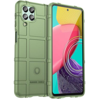 Mobigear Rugged Shield Coque Samsung Galaxy M53 Coque arrière en TPU Souple Anti-Chocs - Vert