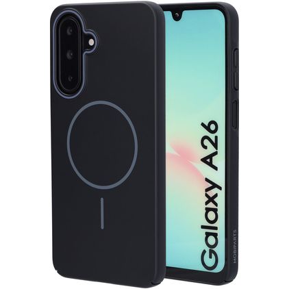 Mobiparts Slim Line Coque Samsung Galaxy A26 MagSafe Coque arrière Rigide - Onyx Black