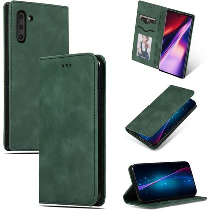 Mobigear Retro Slim Housse Samsung Galaxy Note 10 Etui - Vert