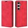 Mobigear Retro Slim Housse Samsung Galaxy S24 FE Etui Porte-Monnaie - Rouge