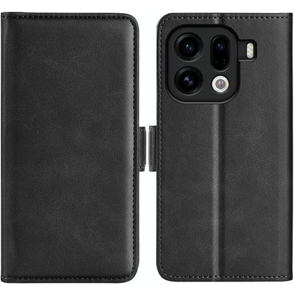 Mobigear Slim Magnet Housse OPPO Find X9 Pro Etui Porte-Monnaie - Noir