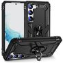 Mobigear Armor Ring Coque Samsung Galaxy S23 Coque arrière Rigide Anti-Chocs avec Anneau-Support - Noir