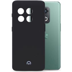 Mobilize Rubber Gelly Coque OnePlus 10 Pro Coque arrière en TPU Souple - Matt Black
