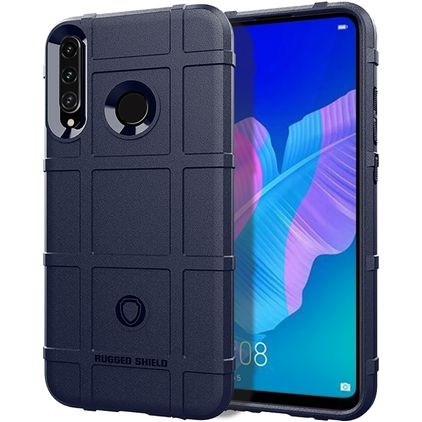 Mobigear Rugged Shield Huawei P40 Lite E TPU souple Coque arrière Antichoc - Bleu