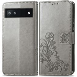 Mobigear Clover Google Pixel 6a Étui Portefeuille - Gris