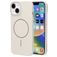 Mobiparts Slim Line iPhone 15 MagSafe Plastique rigide Coque arrière - Off White