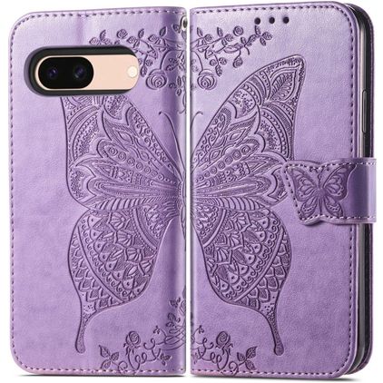 Mobigear Butterfly Google Pixel 8a Étui Portefeuille - Lavande