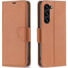 Mobigear Excellent Housse Samsung Galaxy S23 Plus Etui Porte-Monnaie - Marron