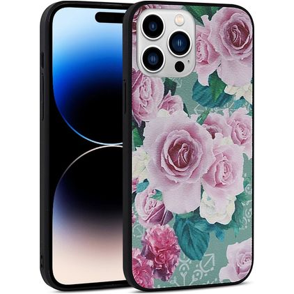 Mobigear Flowers Coque iPhone 14 Pro Coque arrière Rigide - Model 1