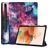 Mobigear Tri-Fold Gel Coque Samsung Galaxy Tab S7 FE Etui en TPU,Similicuir + Porte-crayon - Milky Way