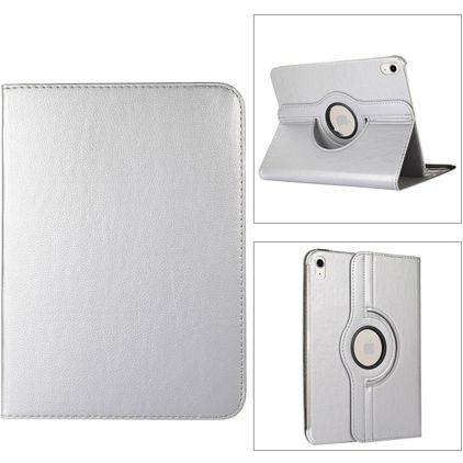 Mobigear DuoStand Coque iPad 10 (2022) Etui Rotatif - Argent