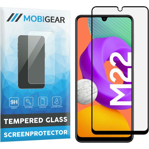 Mobigear Premium Samsung Galaxy M22 Verre trempé Protection d'écran - Compatible coque - Noir