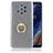 Mobigear Glitter Ring Coque Nokia 9 PureView Coque arrière en TPU Souple avec Anneau-Support - Gris