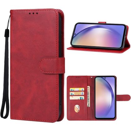 Mobigear Retro Samsung Galaxy A55 Étui Portefeuille - Rouge