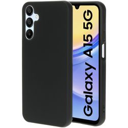 Mobiparts Coque Samsung Galaxy A15 Coque arrière en Silicone - Noir