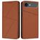 Mobigear Frosted Flip Housse iPhone Air Etui Porte-Monnaie - Marron