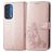 Mobigear Clover Motorola Edge (2021) Étui Portefeuille - Rose doré