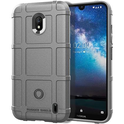 Mobigear Rugged Shield Coque Nokia 2.2 Coque arrière en TPU Souple Anti-Chocs - Gris