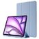 Mobigear Tri-Fold Gel iPad Air 13 pouces (2024) TPU / Similicuir Coque arrière + Porte-stylet + Support - Bleu