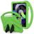 Mobigear AeroArmor Coque iPad 11 (2025) Coque de tablette pour enfants avec Poignée Enfants en EVA + Porte-crayon - Vert