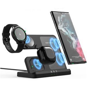 Mobigear Galaxy Dock Station de Charge QI pour Smartphone / Galaxy Buds & Galaxy Watch - Noir