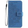 Mobigear Flowers Housse OPPO A54 5G Etui Porte-Monnaie - Bleu