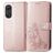 Mobigear Clover Housse OPPO Reno 8T 4G Etui Porte-Monnaie - Rose doré