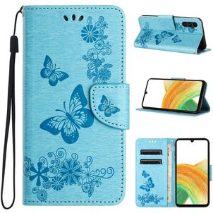Mobigear Butterfly Housse Samsung Galaxy A35 Etui Porte-Monnaie - Bleu