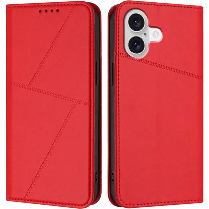 Mobigear Frosted Flip Housse iPhone 17 Etui Porte-Monnaie - Rouge