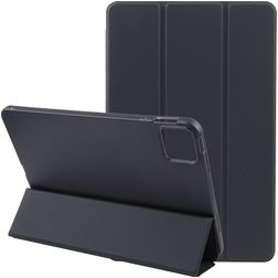 Mobigear Tri-Fold Gel Coque iPad Air 11 Pouces (2024) Etui en TPU,Similicuir - Noir