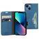 Mobiparts Classic Wallet iPhone 13 Mini Étui Portefeuille - Steel Blue