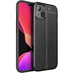 Mobigear Luxury Coque iPhone 14 Coque arrière en TPU Souple - Noir