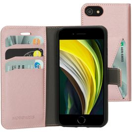 Mobiparts Classic Wallet Housse iPhone SE (2020) Etui Porte-Monnaie - Rose