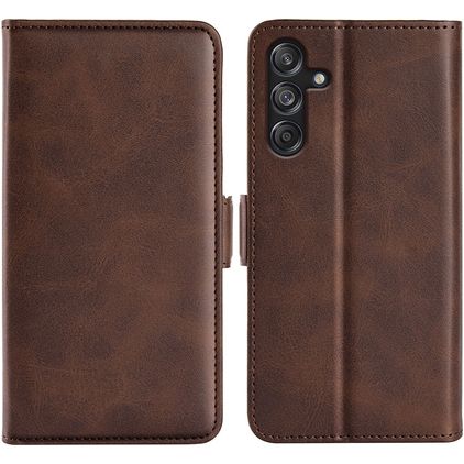Mobigear Slim Magnet Housse Samsung Galaxy M55 Etui Porte-Monnaie - Marron
