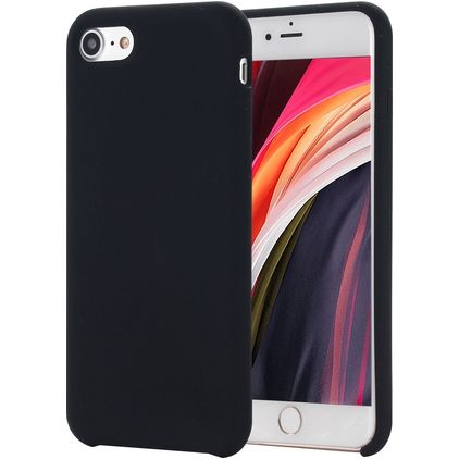 Mobigear Rubber Touch Coque iPhone SE (2020) Coque arrière en Silicone - Noir