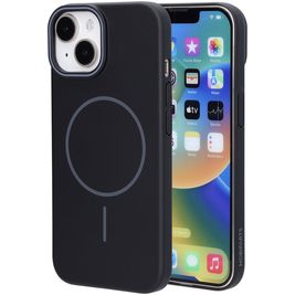 Mobiparts Slim Line Coque iPhone 15 MagSafe Coque arrière Rigide - Onyx Black