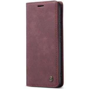 Caseme 013 Housse Samsung Galaxy A21s Etui Porte-Monnaie - Rouge