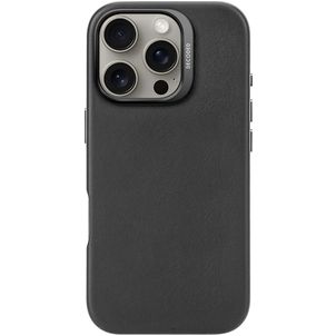 Decoded Coque iPhone 16 Pro MagSafe Coque arrière en Cuir Véritable - Noir