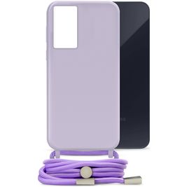 Mobilize Lanyard Gelly Samsung Galaxy A35 Coque avec cordon en TPU Souple - Pastel Purple