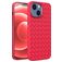 Mobigear Woven Coque iPhone 14 Plus Coque arrière en TPU Souple - Rouge