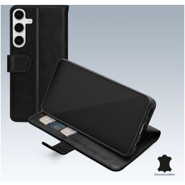 Mobilize Wallet Housse Samsung Galaxy S26 Etui en Cuir Véritable Porte-Monnaie - Noir