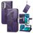Mobigear Butterfly Housse Motorola Moto G52 Etui Porte-Monnaie - Violet