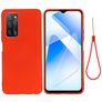 Mobigear Rubber Touch Coque OPPO A54 Coque arrière en Silicone - Rouge