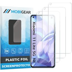 Mobigear Xiaomi Mi 11 Lite Protection d'écran Film - Compatible coque (Lot de 3)