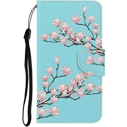 Mobigear Design Housse Huawei P40 Lite E Etui Porte-Monnaie - Fleur