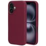 Mobiparts Coque iPhone 16 Coque arrière en Silicone - Plum Red